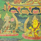 An Exquiste Painted Gold Amitabha Buddha Thangka