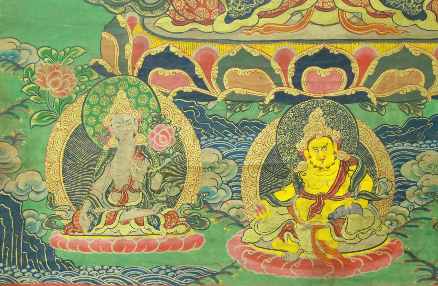 An Exquiste Painted Gold Amitabha Buddha Thangka