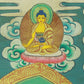 An Exquiste Painted Gold Manjusri Thangka