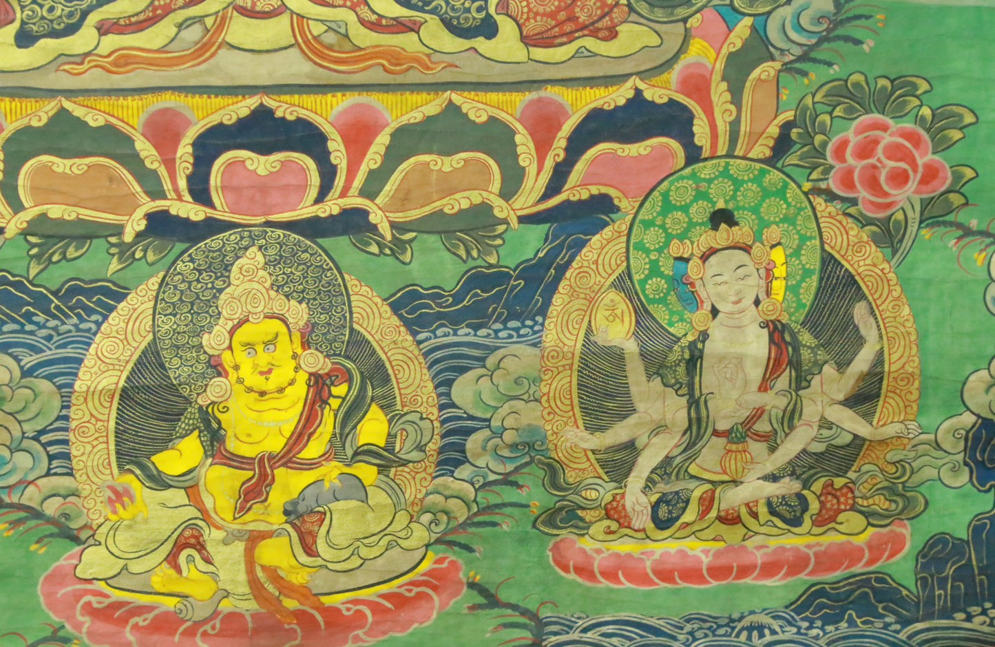 An Exquiste Painted Gold Amitabha Buddha Thangka