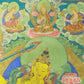 An Exquiste Painted Gold Manjusri Thangka