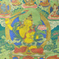 An Exquiste Painted Gold Manjusri Thangka