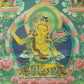 An Exquiste Painted Gold Manjusri Thangka