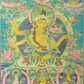 An Exquiste Painted Gold Manjushri Bodhisattva with Four Arms Thangka