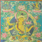 An Exquiste Painted Gold Manjushri Bodhisattva with Four Arms Thangka