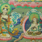 An Exquiste Painted Gold Manjusri Thangka