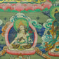 An Exquiste Painted Gold Manjusri Thangka