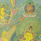 An Exquiste Painted Gold Manjusri Thangka