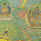 An Exquiste Painted Gold Manjusri Thangka