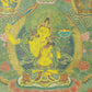 An Exquiste Painted Gold Manjusri Thangka