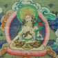 An Exquiste Painted Gold Manjusri Thangka