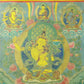 An Exquiste Painted Gold Manjusri Thangka