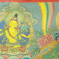 An Exquiste Painted Gold Manjusri Thangka