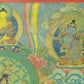 An Exquiste Painted Gold Manjusri Thangka