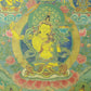 An Exquiste Painted Gold Manjusri Thangka