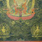 An Exquiste Painted Gold Avalokiteshvara Thangka