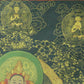 An Exquiste Painted Gold Avalokiteshvara Thangka