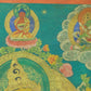 An Exquiste Painted Gold Mammon Thangka