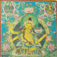 An Exquiste Painted Gold Manjushri Bodhisattva with Four Arms Thangka