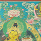 An Exquiste Painted Gold Manjushri Bodhisattva with Four Arms Thangka