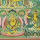 An Exquiste Painted Gold Manjushri Bodhisattva with Four Arms Thangka