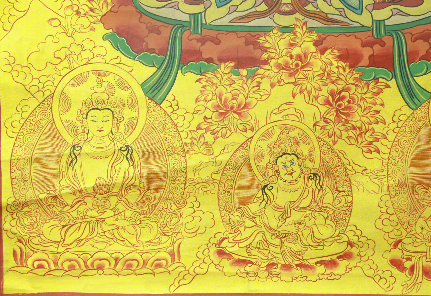 An Exquiste Painted Gold Vajra Yogini Thangka