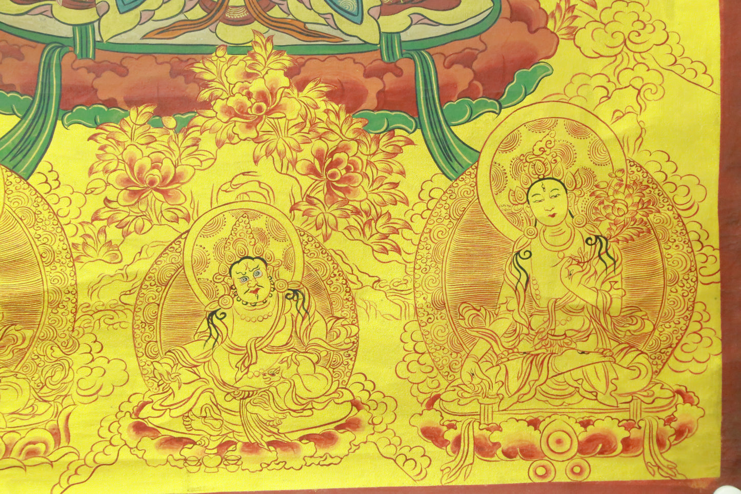 An Exquiste Painted Gold Vajra Yogini Thangka