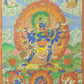 An Exquiste Painted Gold Vajra Thangka