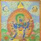 An Exquiste Painted Gold Vajra Thangka