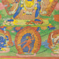 An Exquiste Painted Gold Vajra Thangka