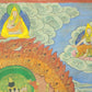 An Exquiste Painted Gold Vajra Thangka