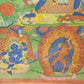 An Exquiste Painted Gold Vajra Thangka