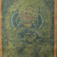 An Exquiste Painted Gold Mahakala Thangka