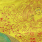 An Exquiste Painted Gold Vajra Thangka