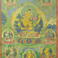 An Exquiste Painted Gold Manjushri Bodhisattva with Four Arms Thangka