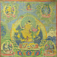 An Exquiste Painted Gold Manjushri Bodhisattva with Four Arms Thangka