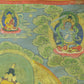 An Exquiste Painted Gold Manjushri Bodhisattva with Four Arms Thangka