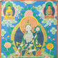 An Exquiste Painted Gold White Tara Thangka