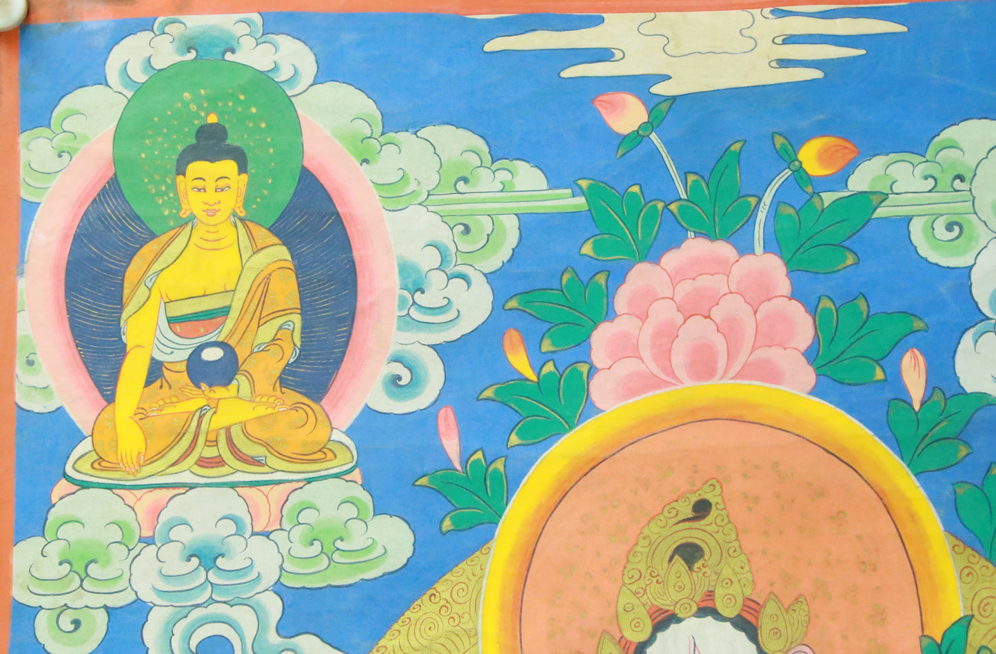 An Exquiste Painted Gold White Tara Thangka