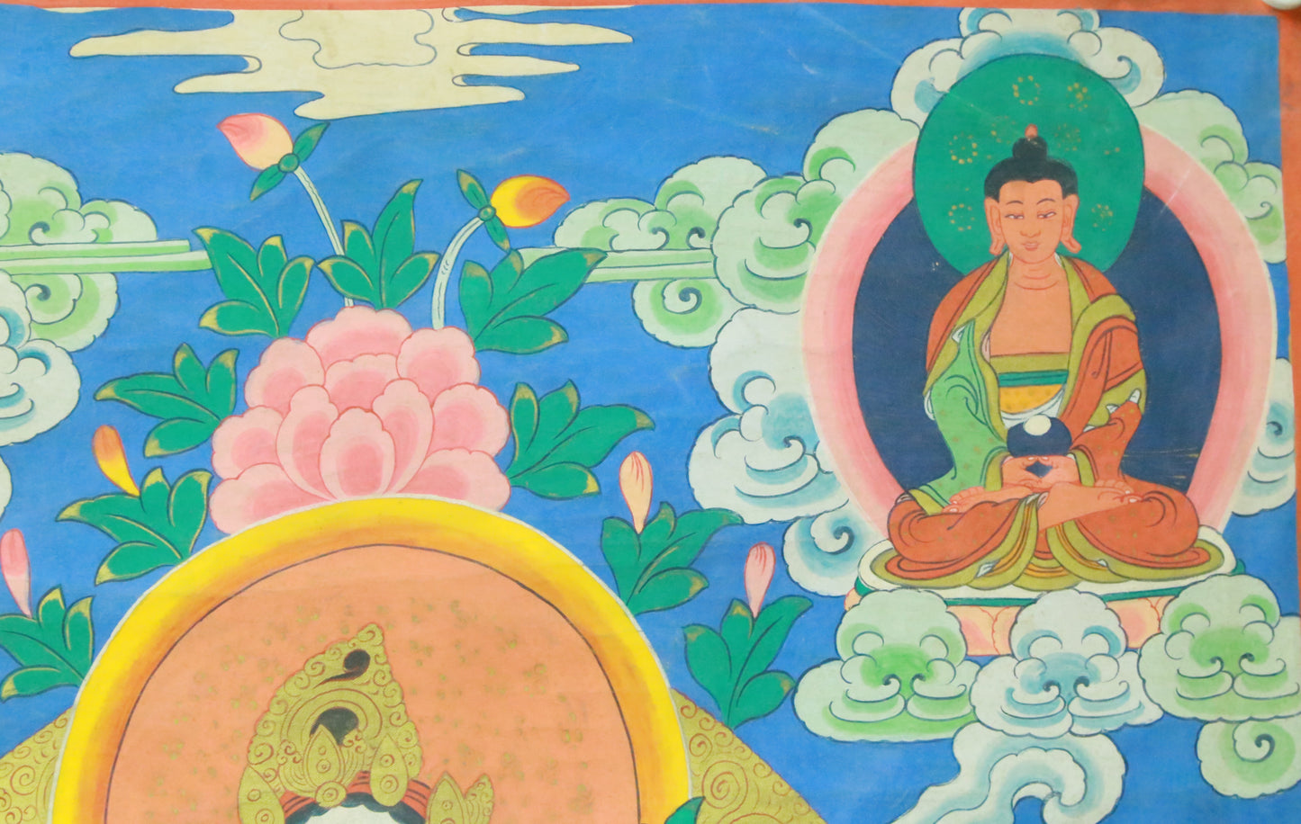 An Exquiste Painted Gold White Tara Thangka