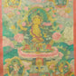 An Exquiste Painted Gold Manjusri Thangka