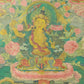 An Exquiste Painted Gold Manjusri Thangka