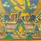 An Exquiste Painted Gold Manjusri Thangka