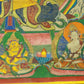 An Exquiste Painted Gold Manjusri Thangka