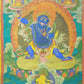 An Exquiste Painted Gold Vajra Thangka