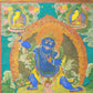 An Exquiste Painted Gold Vajra Thangka