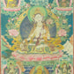 An Exquiste Painted Gold White Tara Thangka