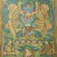 An Exquiste Painted Gold Vajrasattva Thangka