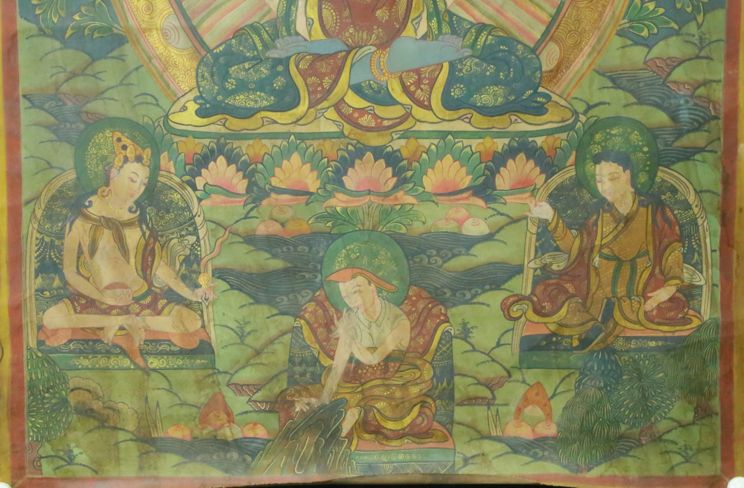 An Exquiste Painted Gold Vajrasattva Thangka