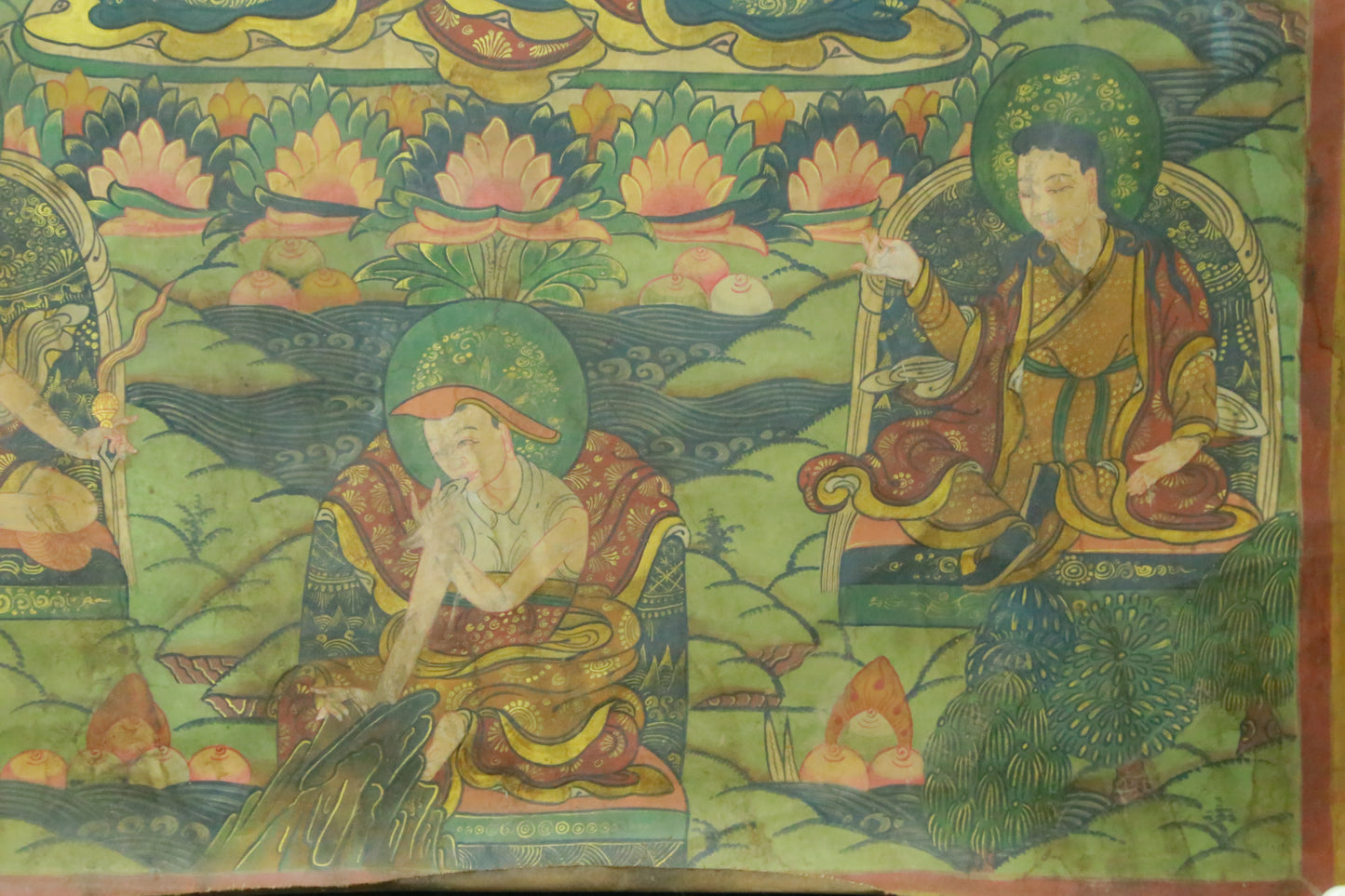 An Exquiste Painted Gold Vajrasattva Thangka